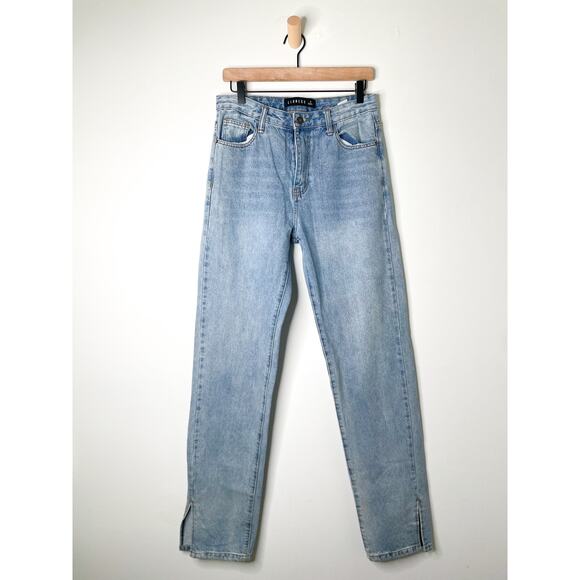 Lioness Alabama Split Leg Baggy Jeans Small Blue Trendy Fall Slouchy Denim - Picture 5 of 12